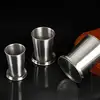 Stainless Steel Folding Cup Portable For Outdoor Travel Retractable Telescopic Collapsibles Cups With Keychain Coffee Cup 2