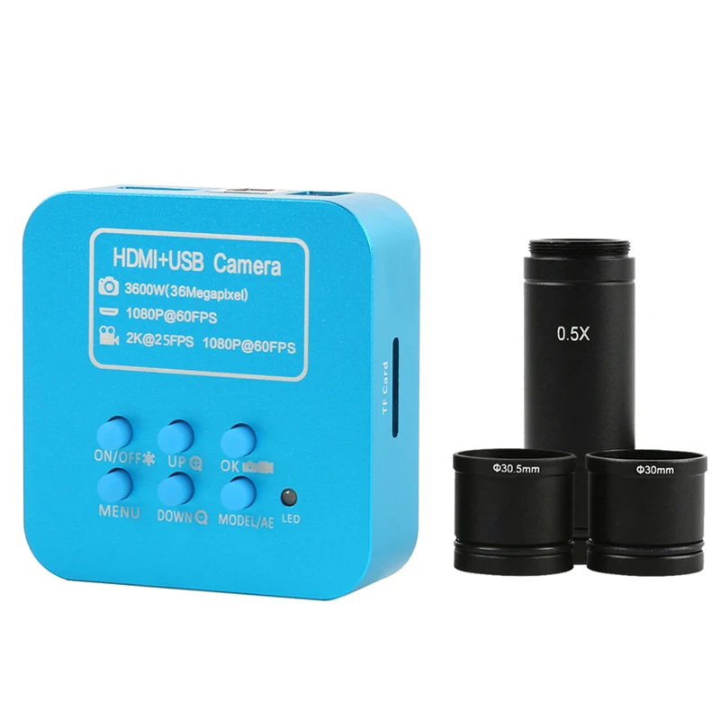 

36MP 1080P HDMI USB Electronic Video Microscope Camera+CCD 0.5X Microscope Eyepiece C-Mount Lens For 23.2mm+30mmm+30.5mm Ring