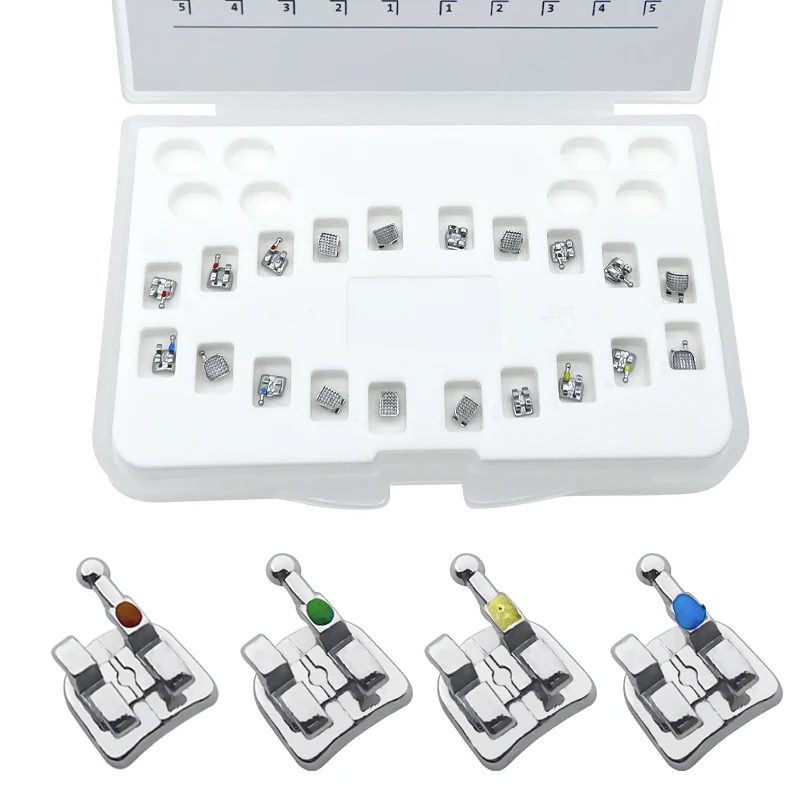 10 Sets Zahnspangen für die Zahnbehandlung, orthodontische Monoblock-Spangen Roth/MBT Mini 022 345Hooks Zahnmedizin