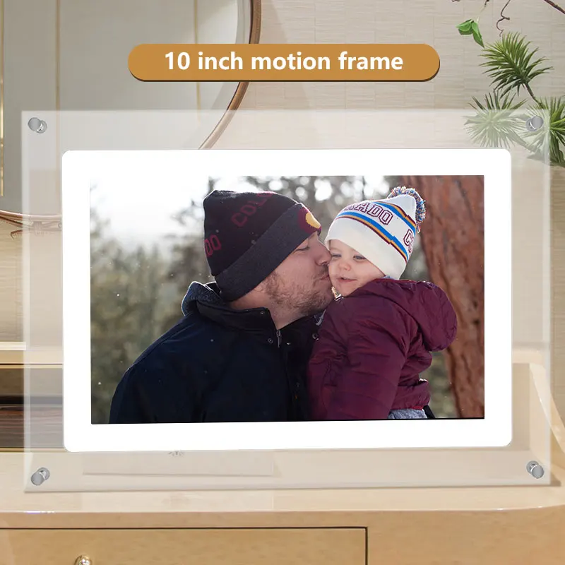 

10.1inch Acrylic digital photo frame 1280x800 Landscape Display With Battery 1G Memory Tyep C NFT Picture Display video frame