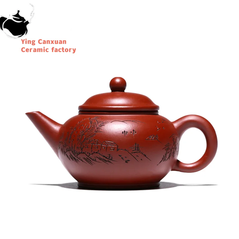 

Chinese Yixing Purple Clay Teapots Raw Ore Dahongpao Handmade Tea Pot Home Zisha Filter Beauty Kettle Tea Set Gifts 200ml