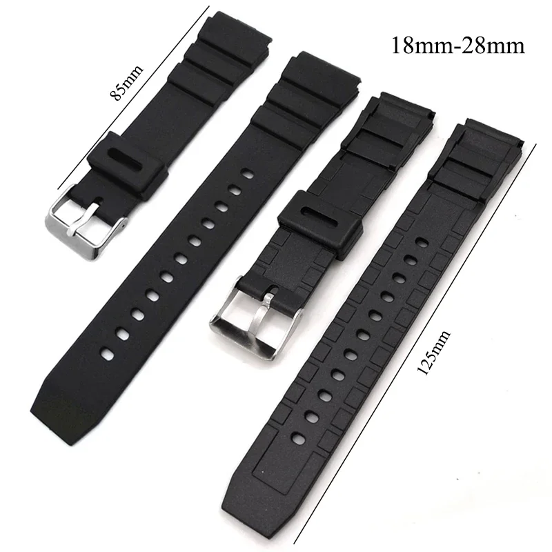 Versatile Silicone Sport Watch Strap - Soft Rubber Wrist Band