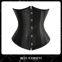 Underbust Corset for Women Lace Up Bustier Waist Trainer Plus Size Gothic Corset Cincher Vintage Corset Cincher Black White Pink