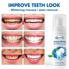 

ELECOOL 60ml Teeth Whitening Mousse Cleansing Remove Plaque Stains Fresh Breath Oral Hygiene Dental Tools Dropshipping/Wholesale