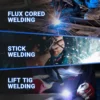 135 Amp MIG Welder, 3 in 1 Multiprocess Welder 110V Flux Core Welder Flux MIG/Lift TIG/Stick Welding Machine Synergic Control 2