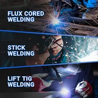 135 Amp MIG Welder, 3 in 1 Multiprocess Welder 110V Flux Core Welder Flux MIG/Lift TIG/Stick Welding Machine Synergic Control 2