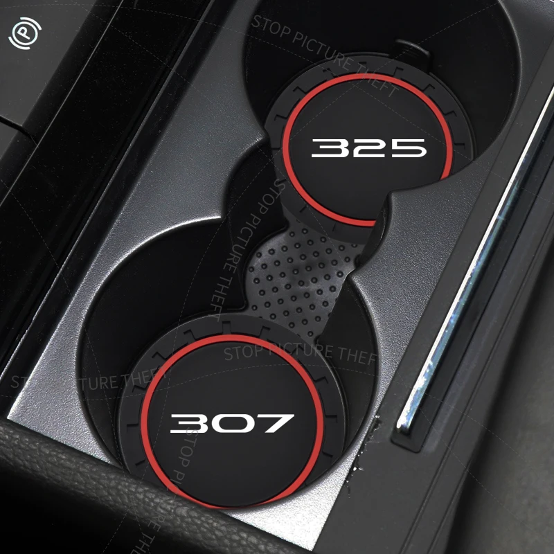 2pcs/1set Holden 307 325 엠블럼 HSV Clubsport R8 GTS Commodore SS 자동차 코스터 방수 미끄럼 방지 고무 매트 워터 컵 슬롯