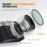 Freewell New Style 2-in-1 Macro Wide Angle Camera Lens for Fuji X100VI and X100V Fujifilm Cameras Photography Accessories 2