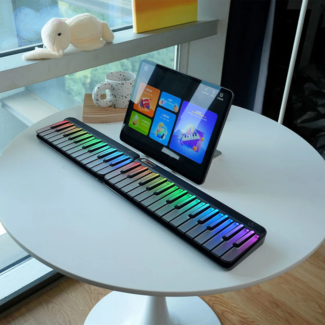 Smart Piano Keyboard with MIDI Controller Smart LED Keyboard Interactive Sing-Along with Chords for Beginner