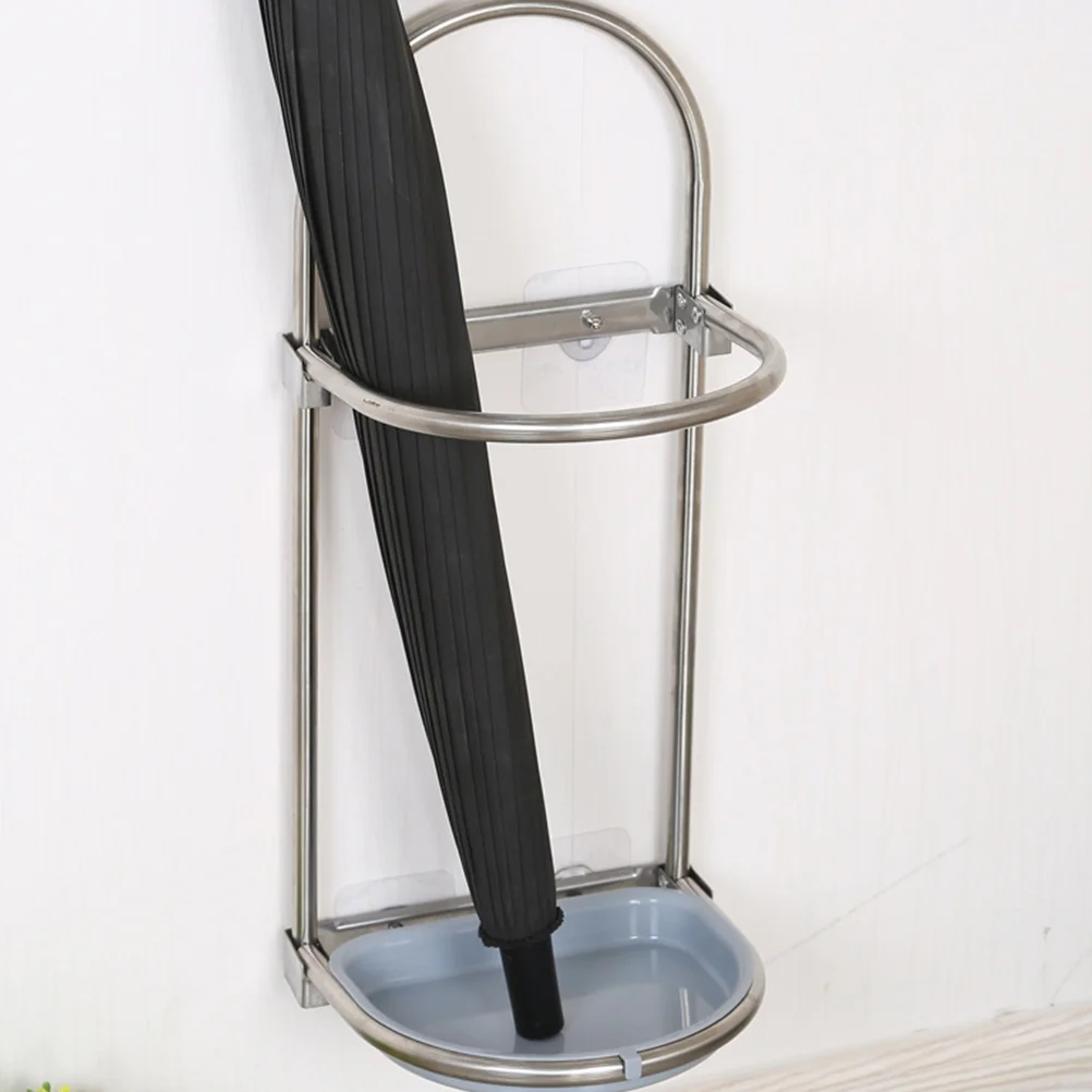 

Suction Wall Umbrella Stand Racks Collapsible Folding Storage Home Holder Plastic Wall-mounted Foldable Walking Cane