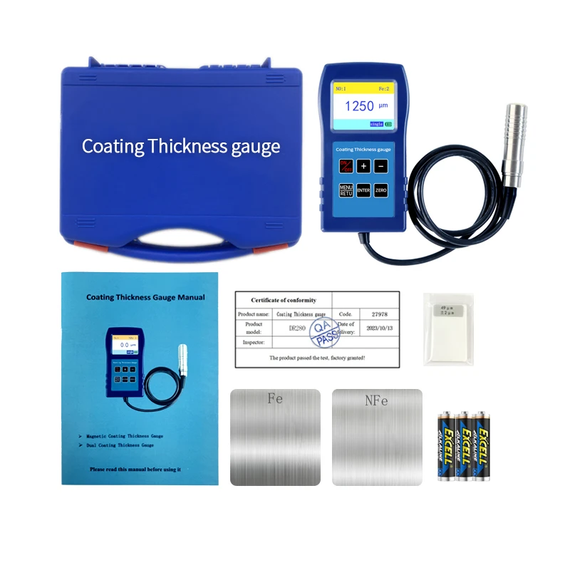 DONGRU 280 High Precision Magnetic Eddy Current Dual-purpose Coating Thickness Gauge For Paint Coatings