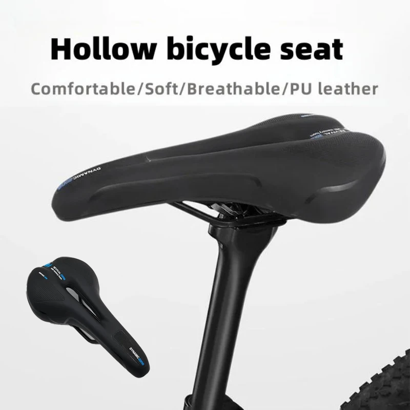 Ultraleichter Fahrradsattel MTB Rennrad Bequemes Sitzkissen PU-Leder Atmungsaktiver hohler Fahrradsattel Fahrradzubehör – Detail 1