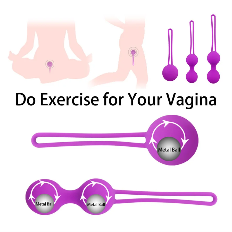 Kegel Geisha Vaginal Balls with Metal Inside Vibrator Ball for Woman Vagina Muscle Trainer