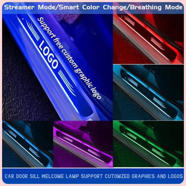  LED Car Door Sill Lights, Customization Wireless Car