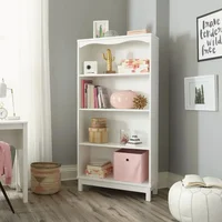 Storybook Bookcase, Soft White Finish   4-Shelf Bookcase,  Kids Bookshelf 2