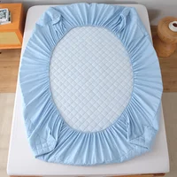 Drap-housse matelassé imperméable, protège-matelas lavable en Machine, couvre-lit simple et Double, 1 pièce 6