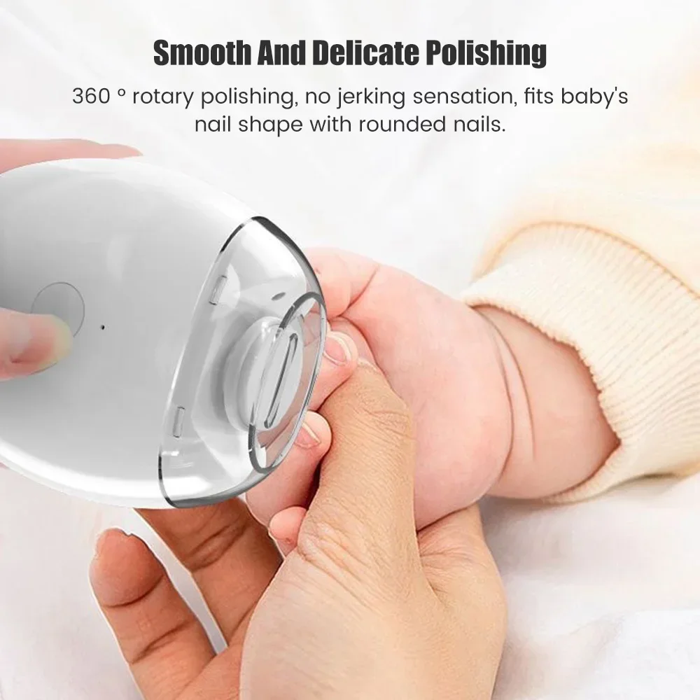 2 IN 1 Electric Nail Clipper Cutter Automatic Nail Grinder Trimmer for Baby Adult Mini Manicure Tools