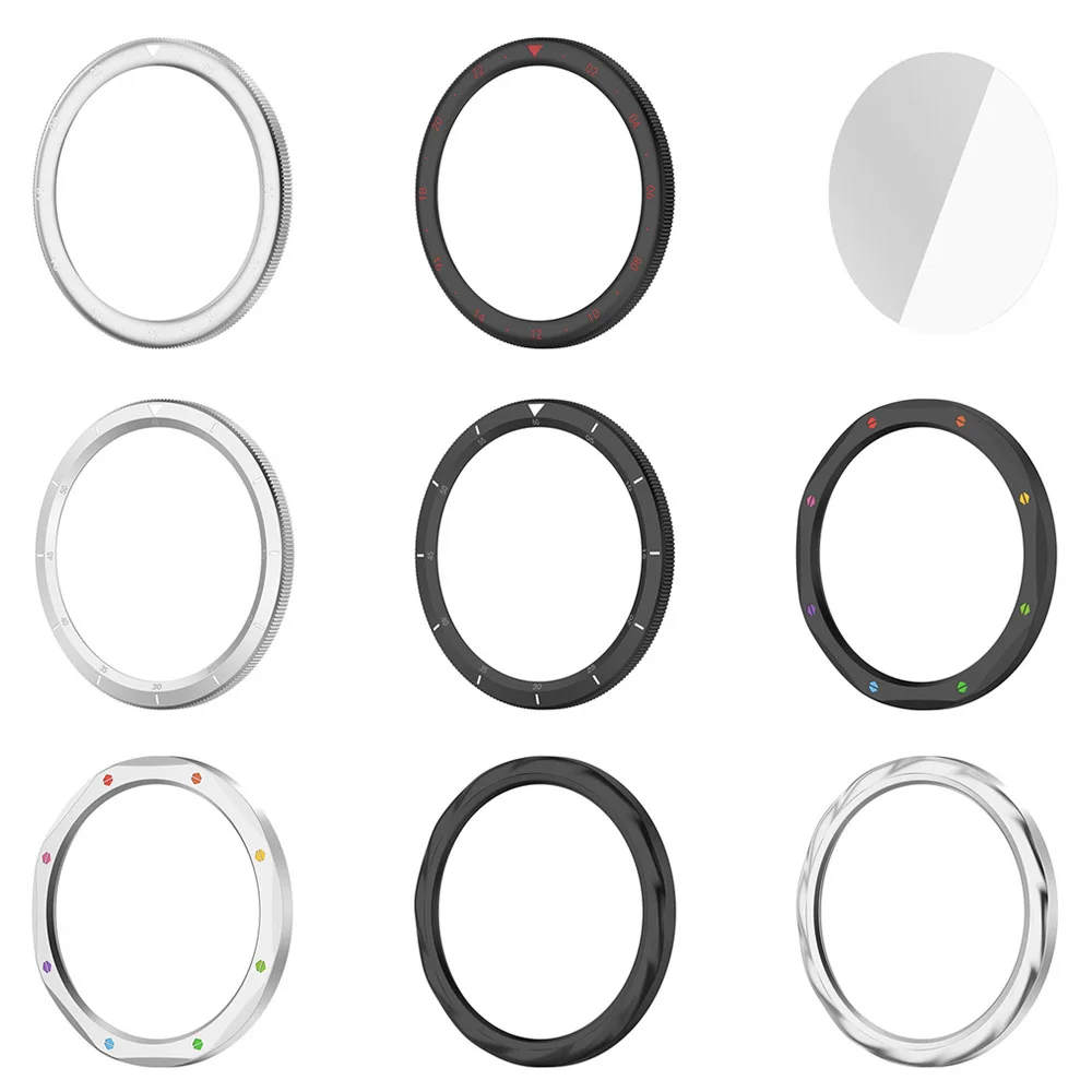 Premium Metal Bezel Ring with Tempered Glass Protective Film