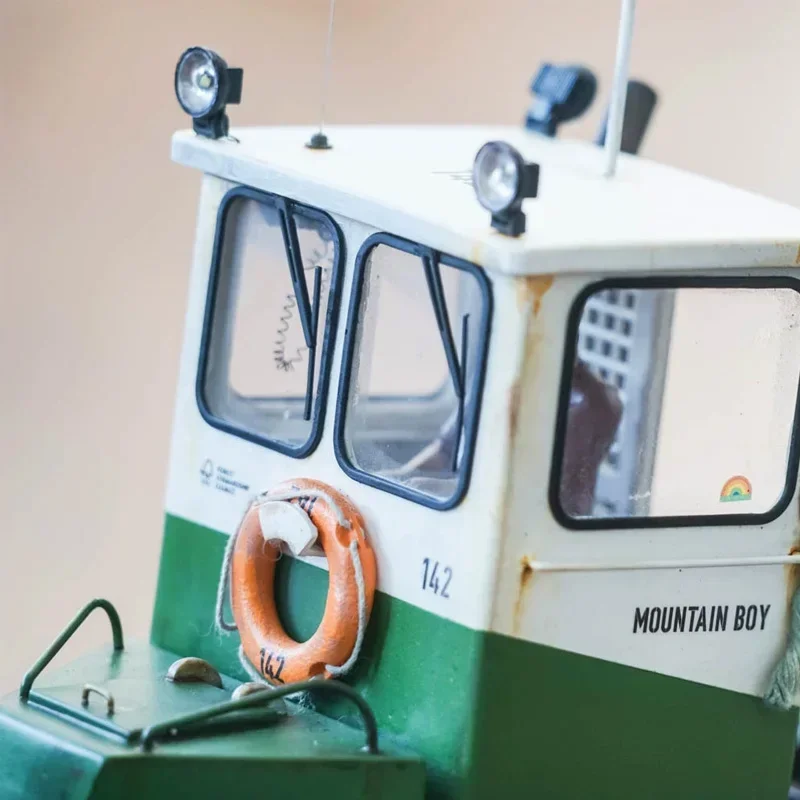 32' Pushboat Tug - N Scale 1:160, 3D Printed Unpainted Resin Model By SME (Platinum Series)