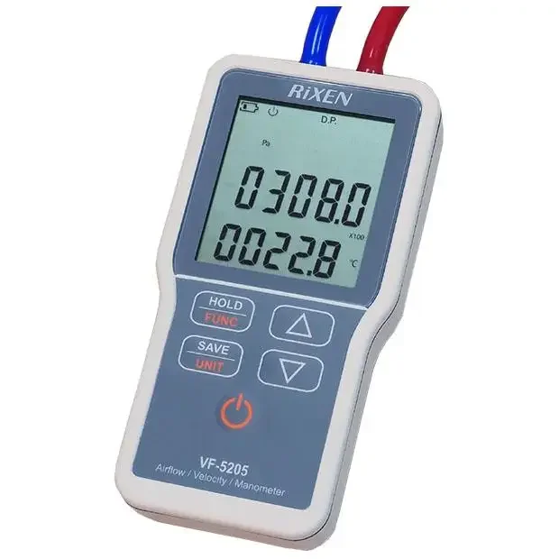 VF-5205+ Digital Air Velocity Flow Differential Manometer 0–400 m/s Pitot Tube Air Pressure Tester detail image 4