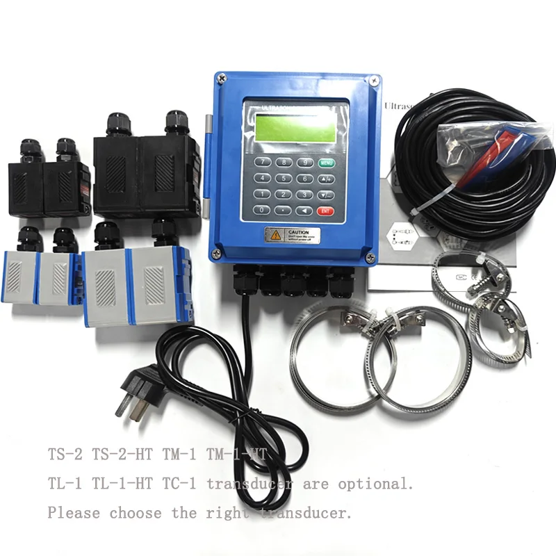 Original TUF-2000B DN15-6000mm TS-2 TM1-TL-1 Transducer Wall-Mounted Liquid Water Flow Meter Flowmeters RS485 Modbus