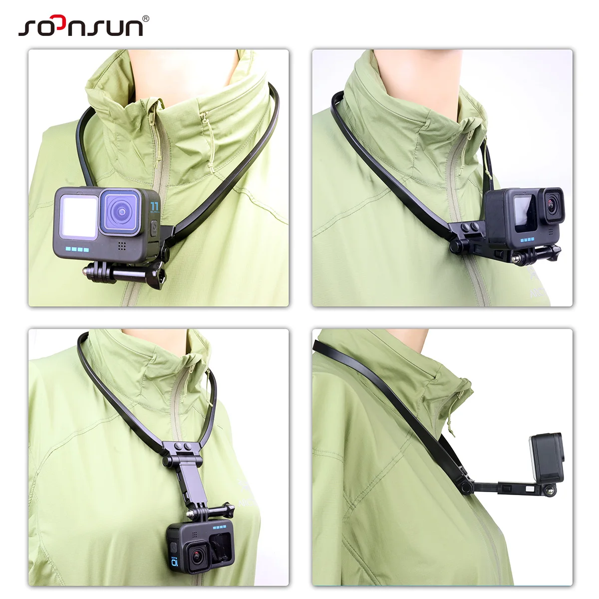 SOONSUN    Ʈ ߵ Ʈ,   12 11 10 9 8 7 Insta360 DJI Akaso Sjcam EKEN ޴ Go Pro ׼