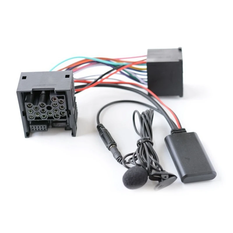 1 Pezzo 10Pin Stereo Bluetooth Aux Adapter Car Stereo Media Jack In Plastica Nera Compatibile Per Bmw E46