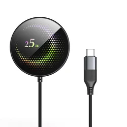 25W Magnetic Wireless Portable Phone Charger with Fast Charging Capability (Moon style)