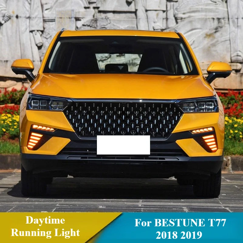 For BESTUNE T77 2018 2019 Car Led Daytime Running Light Streamer Steering Front Bumper Fog Light Modified DRL 12V Daylights detail image 2