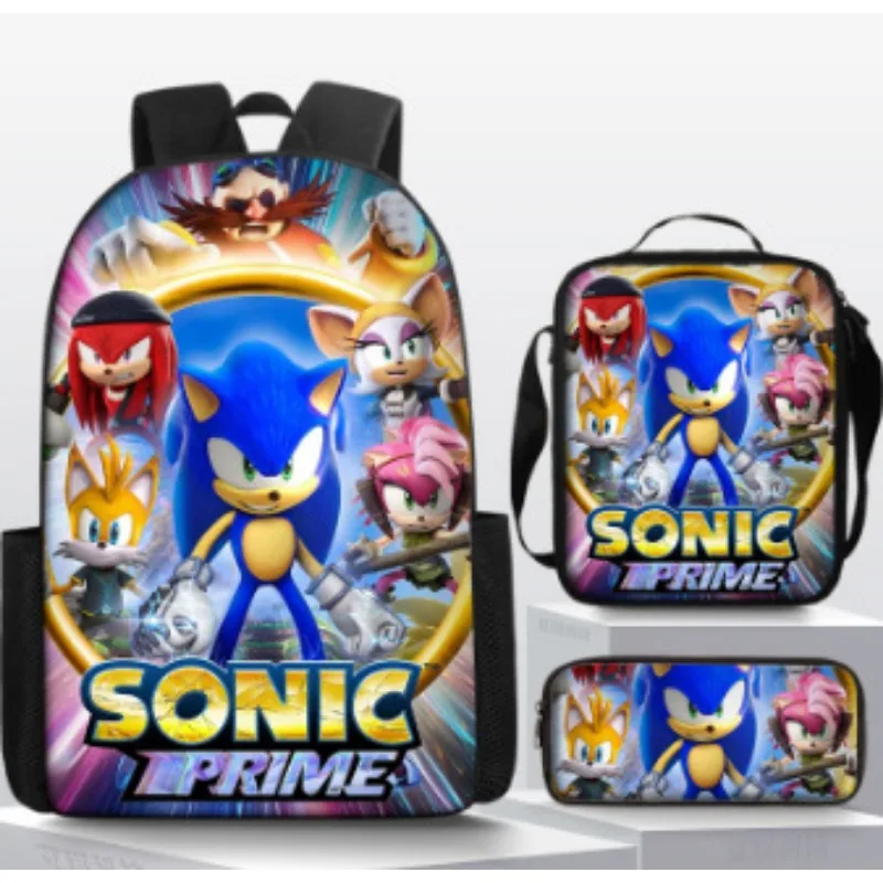 Sonic The Hedgehog Bolsa de escola de desenho animado Knuckles Tails Shadow  Amy Rose, mochila impressa de alto valor para estudantes, fofa, grande  capacidade, nova - AliExpress
