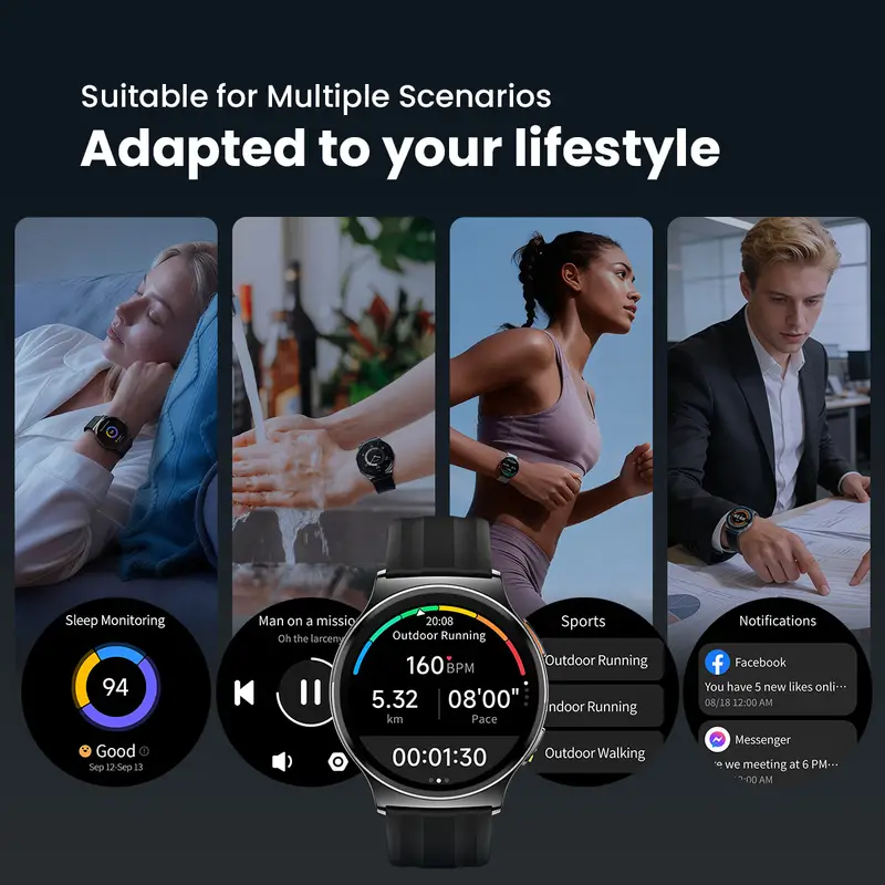 HAYLOU Solar Lite 2 Smartwatch 1.43'' AMOLED Display 24h Health Monitoring 150+ Sports Modes Voice Calling Smart Watch 1ATM - Image 5