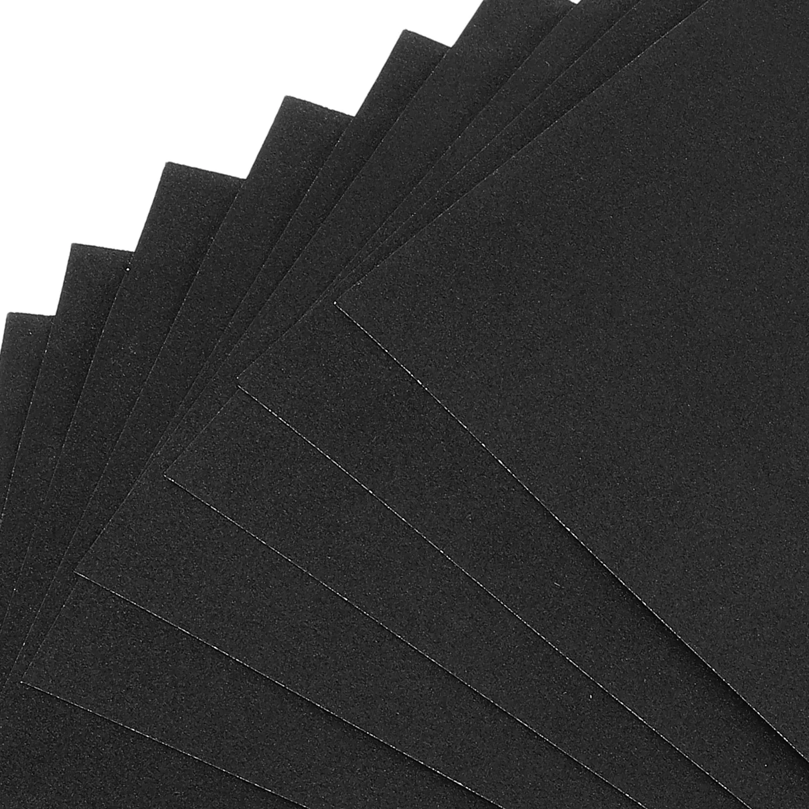 어린이를위한 10Pcs 다목적 검은 색 사포 시트 모래 그림 예술 오일 파스텔 그리기 낙서 공예 프로젝트 스케치