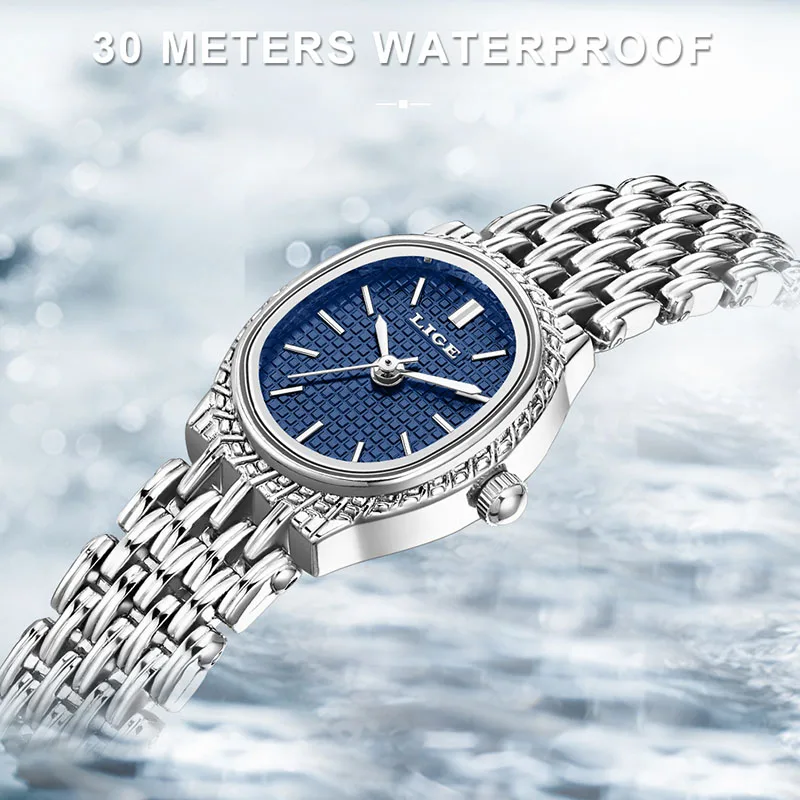 LIGE Fashion Square Ladies Watch Simple Elegant Quartz Watches Gift For Women Sports Waterproof Watch Women Relogio Feminino+BOX