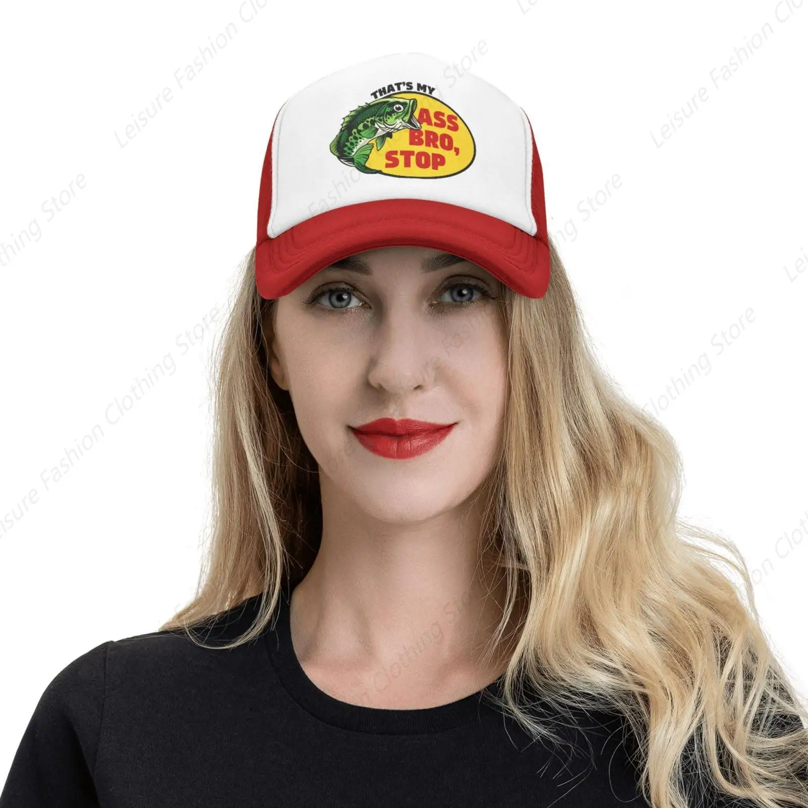 That‘s My Ass Bro Stop Funny Fishing Gift Trucker Hat Funny Adults Humor Gag Snap back Mesh Baseball Cap 5
