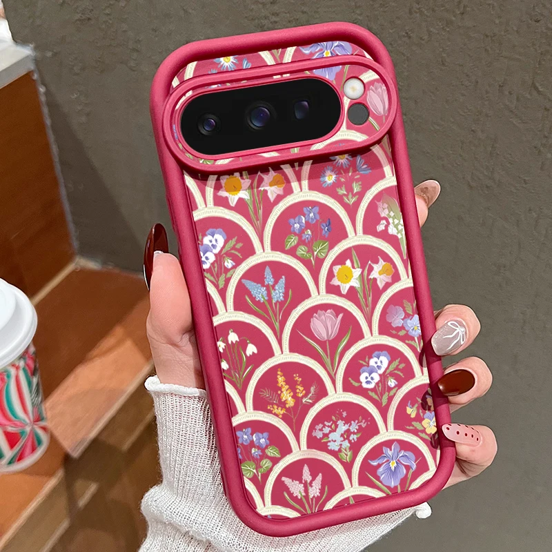 Cartoon Flower Candy Color TPU Soft Silicone Phone Case Cover