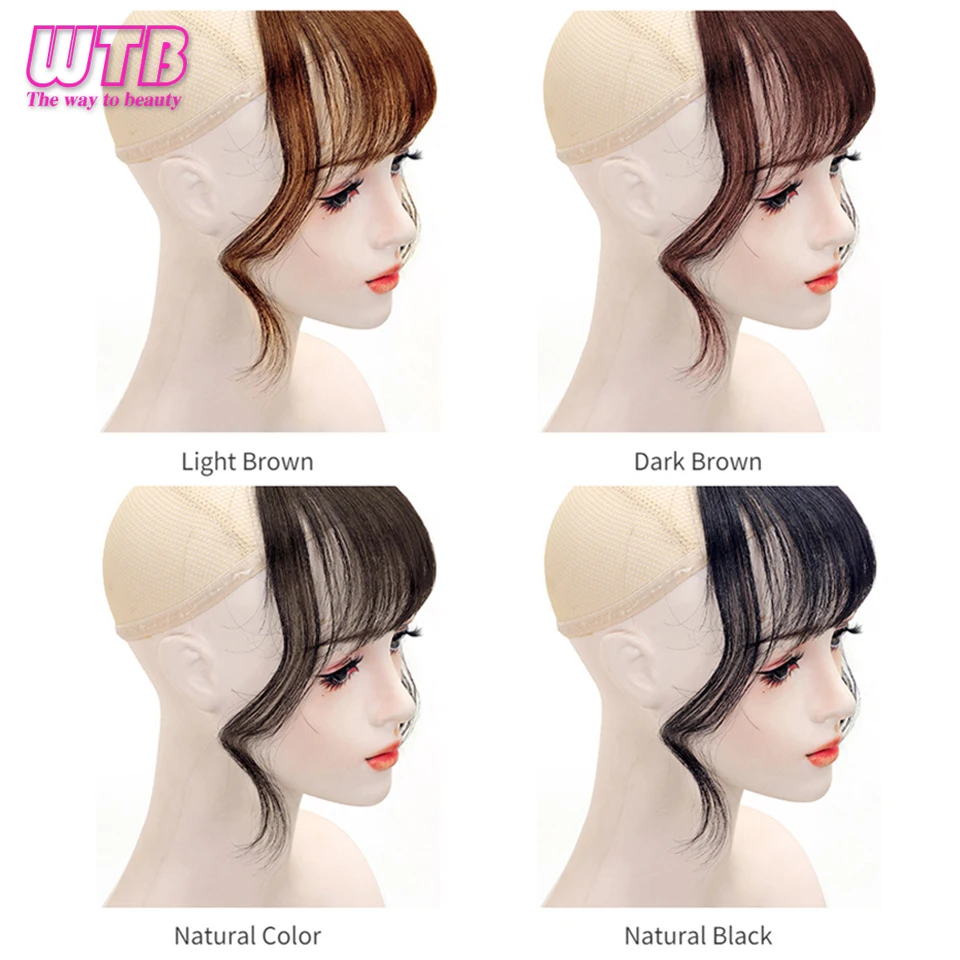 Synthetic Air Bangs Clips In Hair For Women Covering The Hairline Daily Wear Traceless Heat Resistant French bangs W