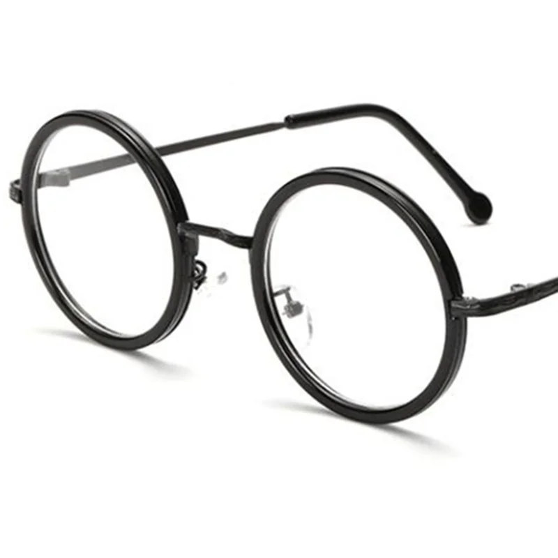 NEW Retro Spectacles Round Frame Eyeglasses Simplity Google Alloy Eyewear Ornamental Fashion Optical Glasses fashion eyeglasses