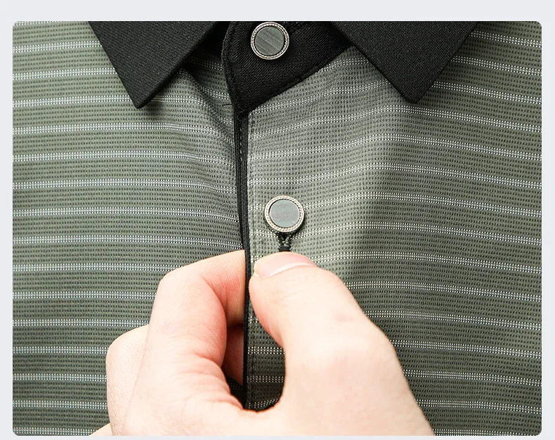 BROWON Brand 2025 Summer Man's Branded Polo Shirt Thin Striped Design Short Sleeve Retro Style Office Work Polo Shirt for Man 22 Sc306bc51070b4117a86522e3ad5b1fb5f