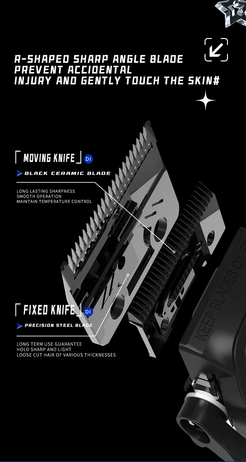 Description Picture 4 of itemKEMEI Professional Hair Clipper Trimmer Lithium Battery Electric Cordless Powerful Hair Clipper Trimmer  km-2372