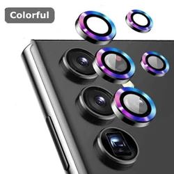 Premium Aluminum Alloy Camera Lens Protector with Tempered Glass Film for Samsung Galaxy Series (Colorful)