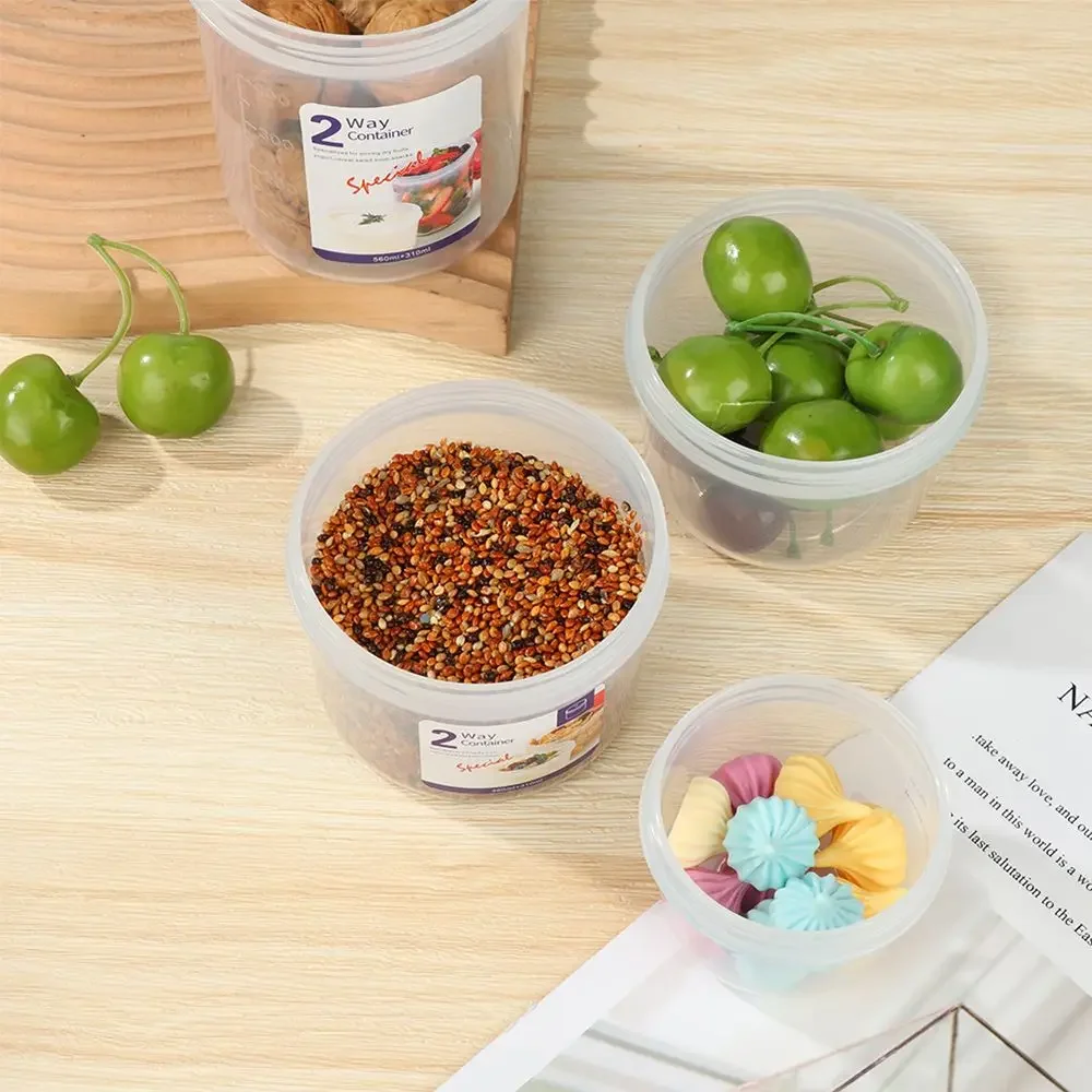 Food Storage Container Fresh-keeping Food Container Salad Yogurt Box Container For Cereals Double-layered Portable Travel Storage Jars Kitchen Storage Box Kitchen Accessor Storage Box Rice Storage Box Egg Storage Container Food Storage Can Food Storage Pots Seasoning Storage Container Pickle Storage Container