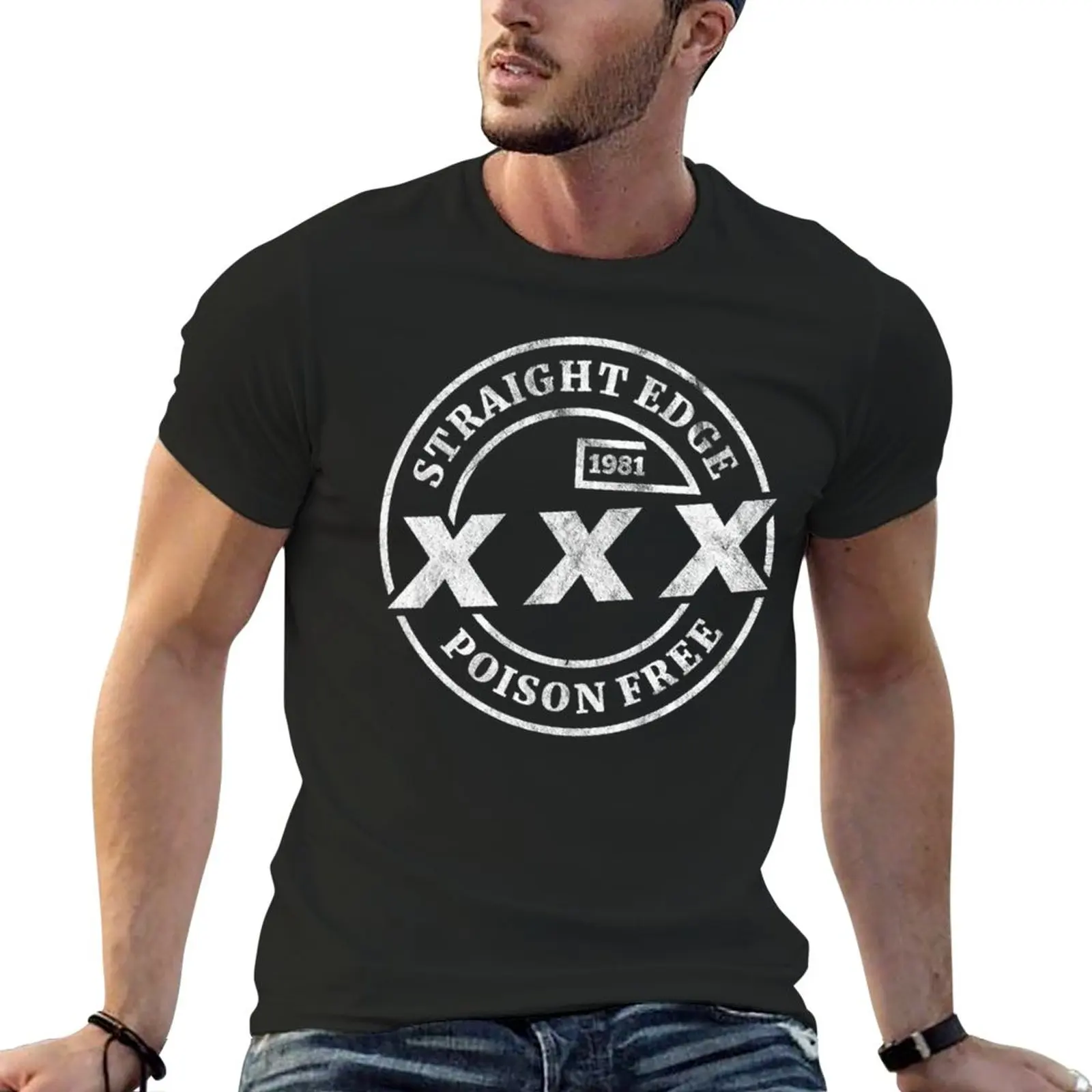 

Straight Edge XXX Poison Free T-Shirt t-shirts man quick-drying t-shirt t shirt for men