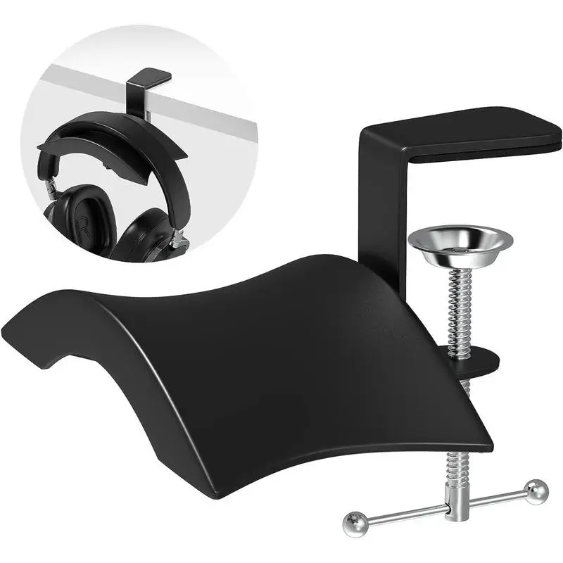 Stand Up Desk Store Clamp-on Under Desk Headphone Hanger, Backpack Hook,  And Purse Holder - Black : Target