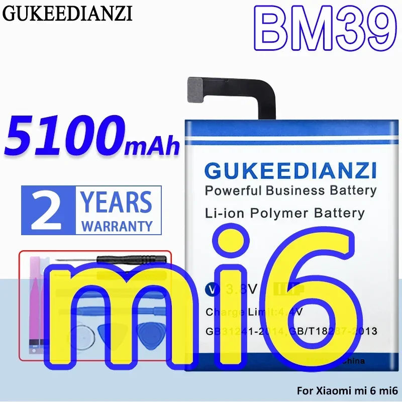 

Аккумулятор GUKEEDIANZI высокой емкости BM39 5100 мАч для Xiaomi mi 6 mi6