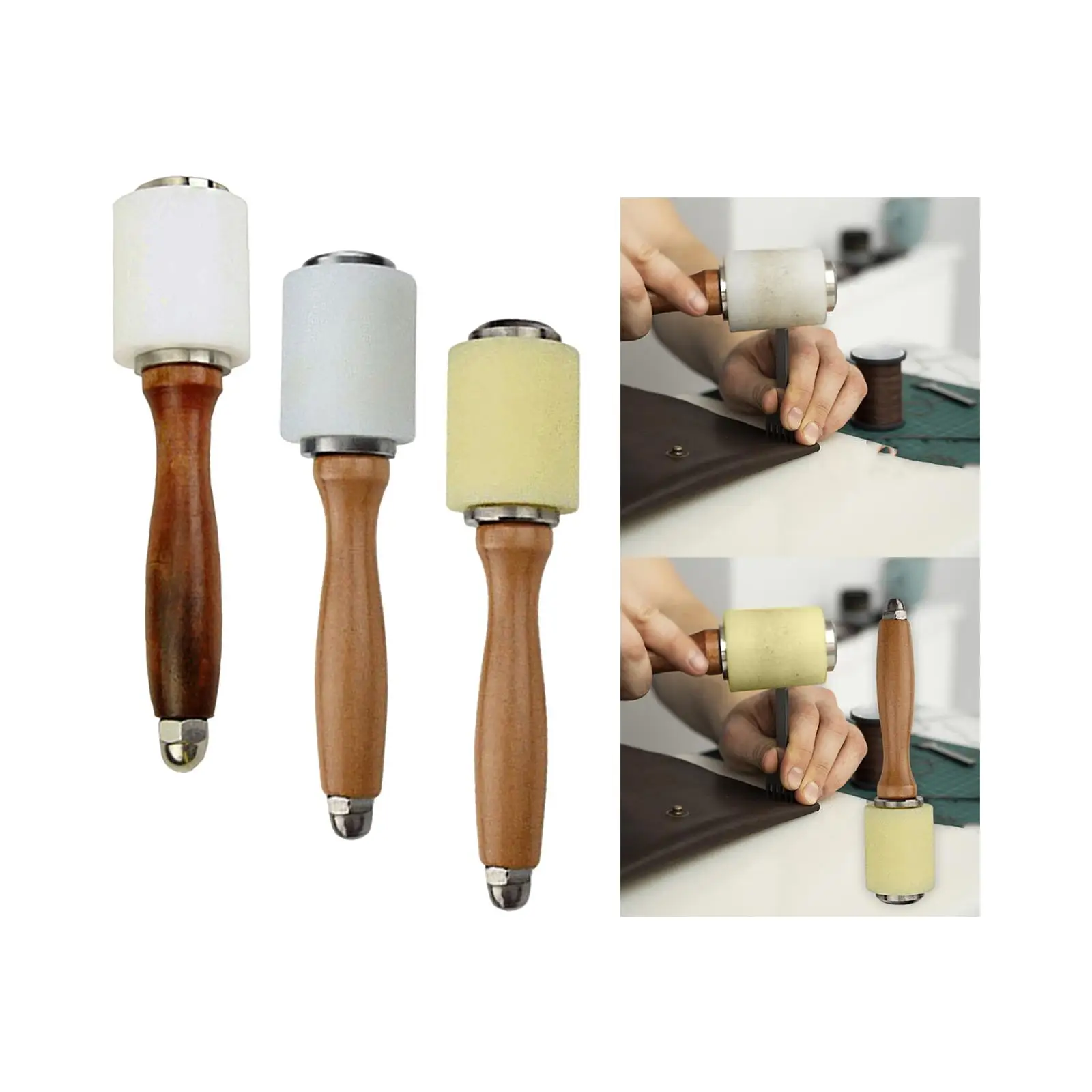Leather Tools Leather Craft Tool Kit Leather Craft Tools Leather Craft Tool Leather Craft Hammer Leather Carving Mallet Leathercraft Leather Stamping Work DIY Mauls Wood Handle Punching Tool Working Mauls Supplies