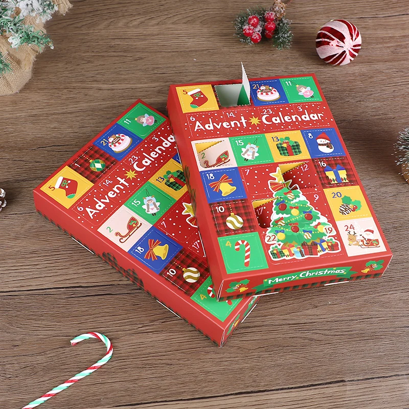 2–10 Stück große Weihnachts-Adventskalender-Boxen mit 24 Fächern, befüllbare leere Box mit Zahlen, für Kinder, Neujahr, Party, Geschenk, Heimdekoration – Detail 5