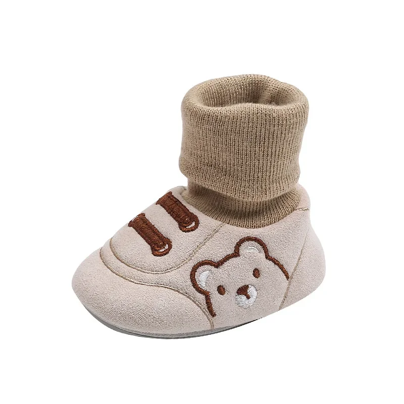 Kids Shoes Autumn and Winter Babies 3-6-12 Months Eight Months Cloth Shoes Simple Indoor Non-slip Toddler Shoes for Boys and Women