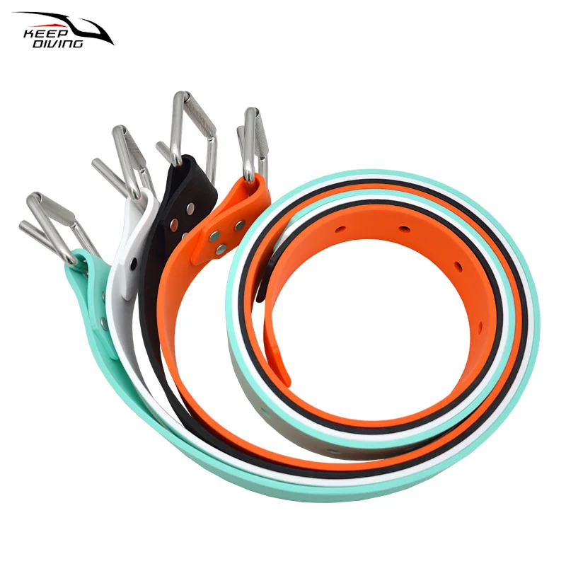 Freediving Silikon-Gewichtsgürtel mit 316er-Edelstahl-Schnalle, verstellbarer Bleiblock, tragendes Tauchgürtel-Zubehör – Detail 11