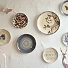 Creative Wall Decorations Ceramic Hanging Plates Restaurant Walls Plates Wall Decoration Coffee Shops Bars Decor Plates ZE904 2