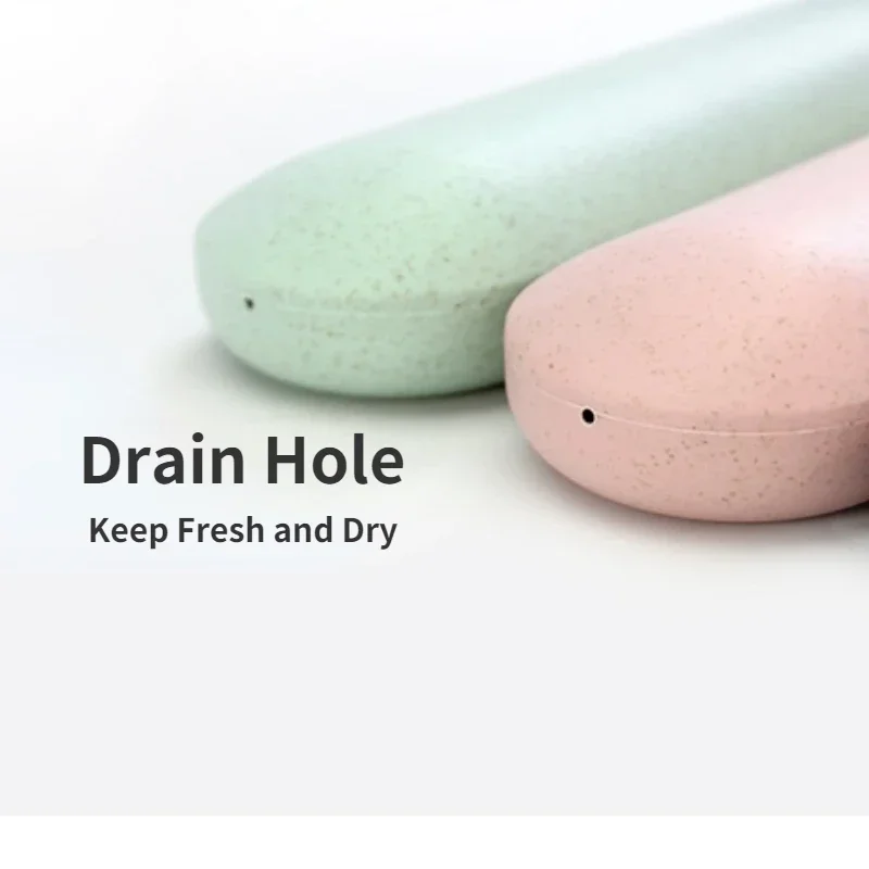 Portable ToothBrush Storage Box with Cover for Outdoor Travel Trip Camping PP Wheat Straw PP Eco-friendly Bathroom Accessories toothbrush case toothbrush storage box